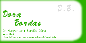 dora bordas business card